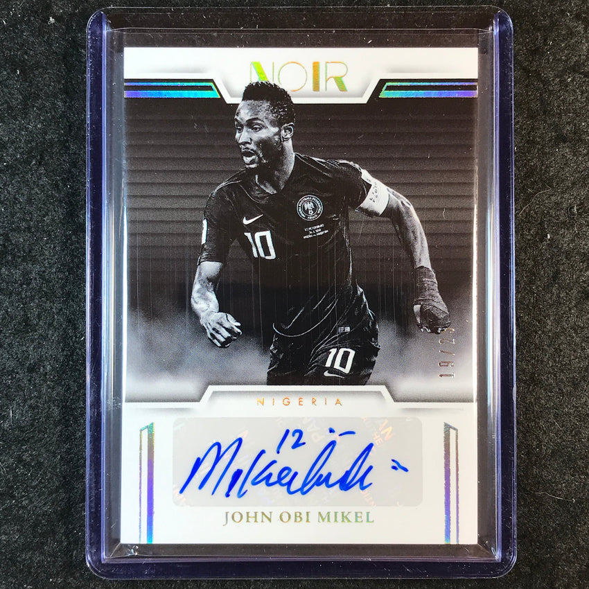 2025-26 Noir Road to FIFA World Cup JOHN OBI MIKEL Black & White Auto Gold 19/25