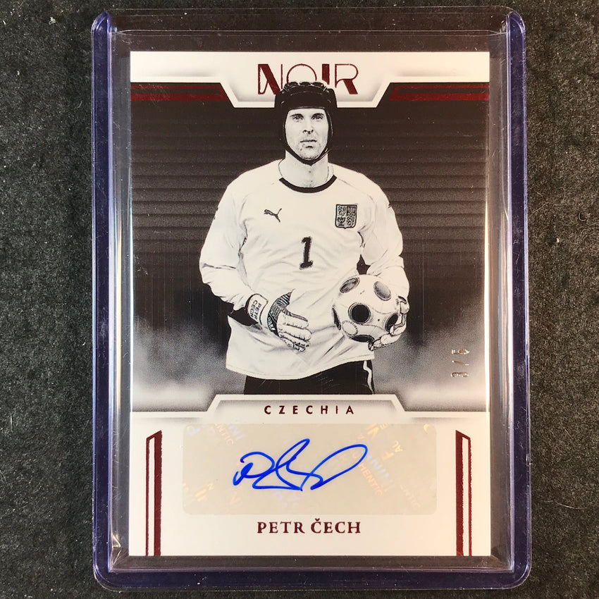 2025-26 Noir Road to FIFA World Cup PETR CECH Black & White Auto Red 3/5