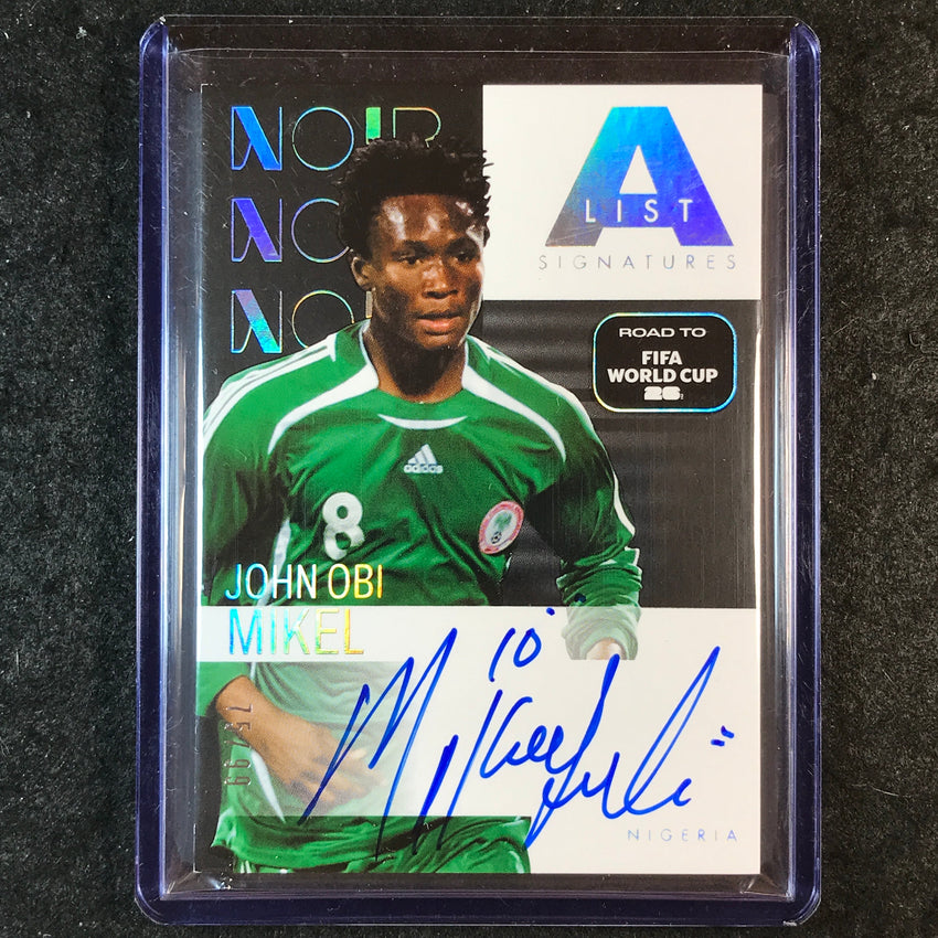 2025-26 Noir Road to FIFA World Cup JOHN OBI MIKEL A-List Signatures Auto 75/99