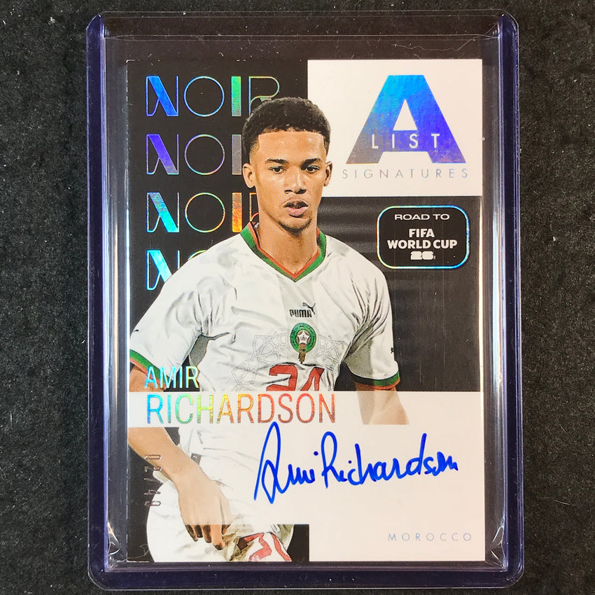 2025-26 Noir Road to FIFA World Cup AMIR RICHARDSON A-List Signatures Auto 2/49
