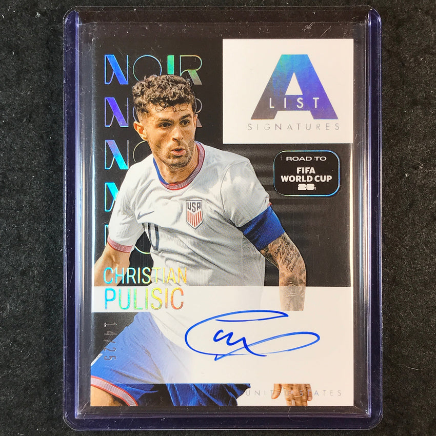 2025-26 Noir Road to World Cup CHRISTIAN PULISIC A-List Signatures Auto 14/25