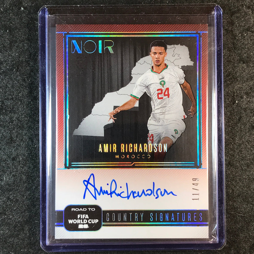 2025-26 Noir Road to World Cup AMIR RICHARDSON Country Signatures Auto 11/49