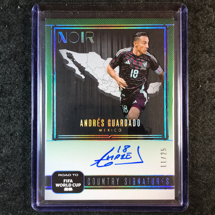 2025-26 Noir Road to World Cup ANDRES GUARDADO Country Signatures Auto 11/25