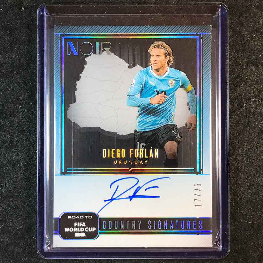 2025-26 Noir Road to FIFA World Cup DIEGO FORLAN Country Signatures Auto 17/25
