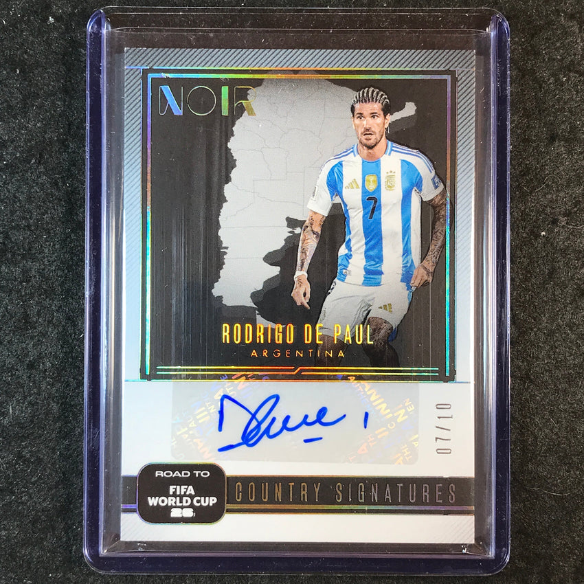 2025-26 Noir Road to World Cup RODRIGO DE PAUL Country Signatures Auto Gold 7/10