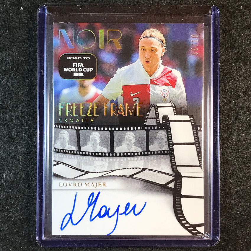 2025-26 Noir Road to World Cup LOVRO MAJER Freeze Frame Auto Gold 9/10