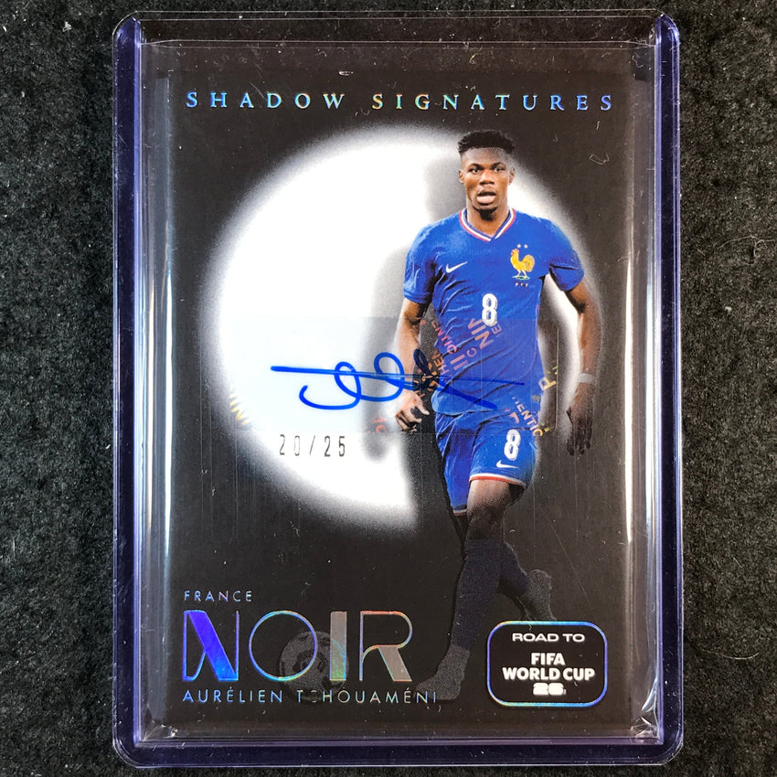 2025-26 Noir Road to World Cup AURELIEN TCHOUAMENI Shadow Signatures Auto 20/25