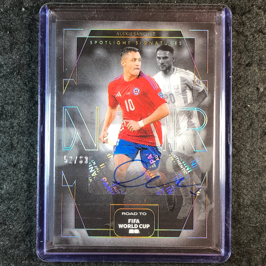 2025-26 Noir Road to World Cup ALEXIS SANCHEZ Spotlight Signatures Auto 52/60