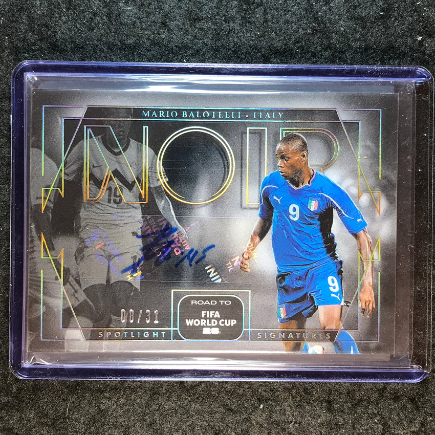 2025-26 Noir Road to World Cup MARIO BALOTELLI Spotlight Signatures Auto 8/31