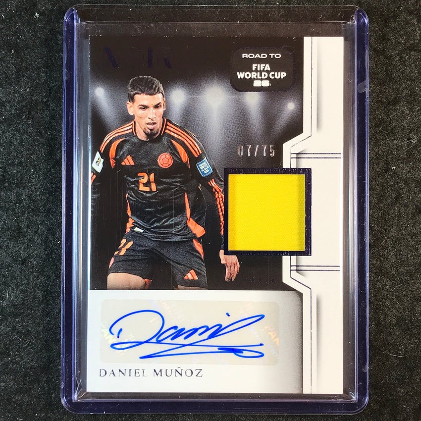 2025-26 Noir Road to World Cup DANIEL MUNOZ Color Auto Memorabilia Blue 7/75