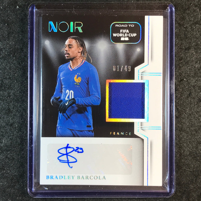 2025-26 Noir Road to FIFA World Cup BRADLEY BARCOLA Color Auto Memorabilia 1/49