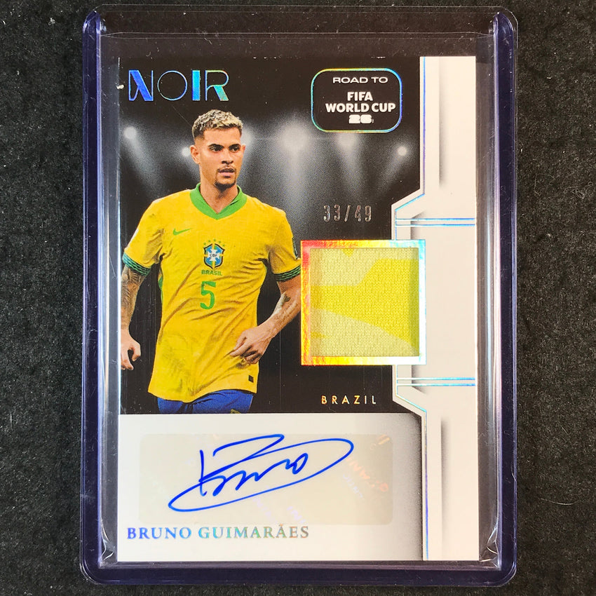 2025-26 Noir Road to FIFA World Cup BRUNO GUIMARAES Color Auto Memorabilia 33/49