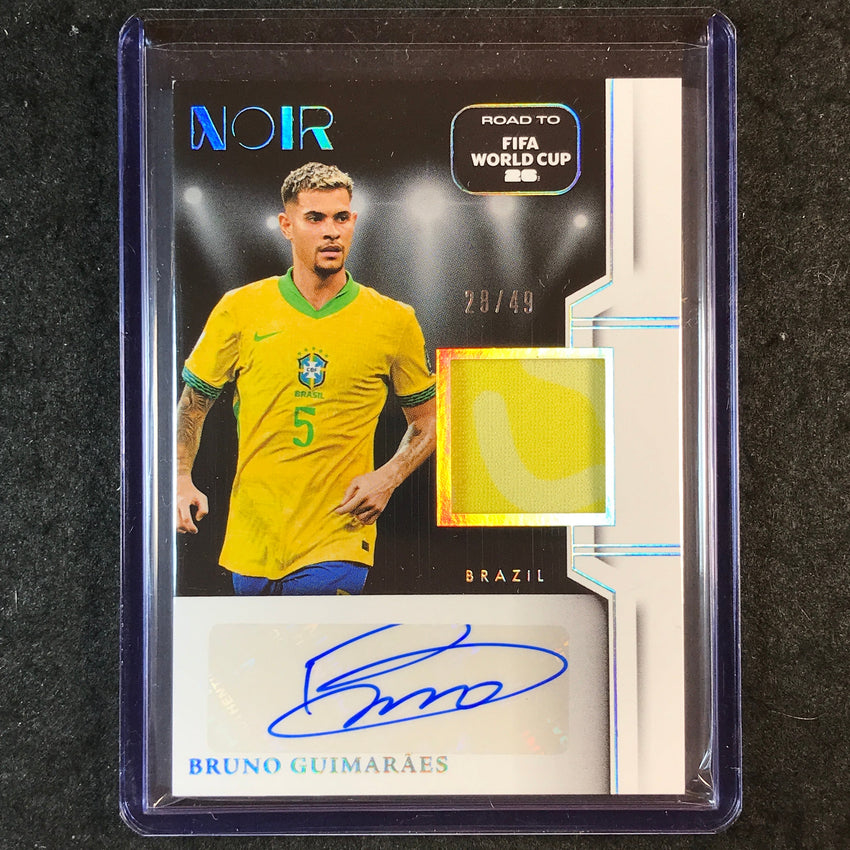 2025-26 Noir Road to FIFA World Cup BRUNO GUIMARAES Color Auto Memorabilia 28/49
