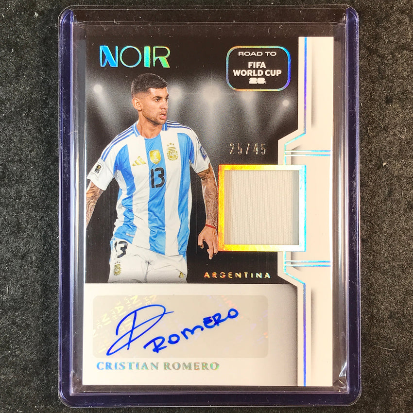 2025-26 Noir Road to FIFA World Cup CRISTIAN ROMERO Color Auto Memorabilia 25/45