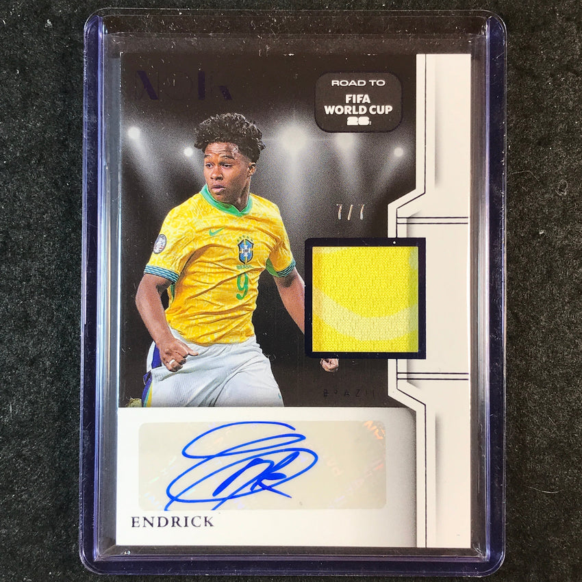 2025-26 Noir Road to FIFA World Cup ENDRICK Color Auto Memorabilia Blue 7/7