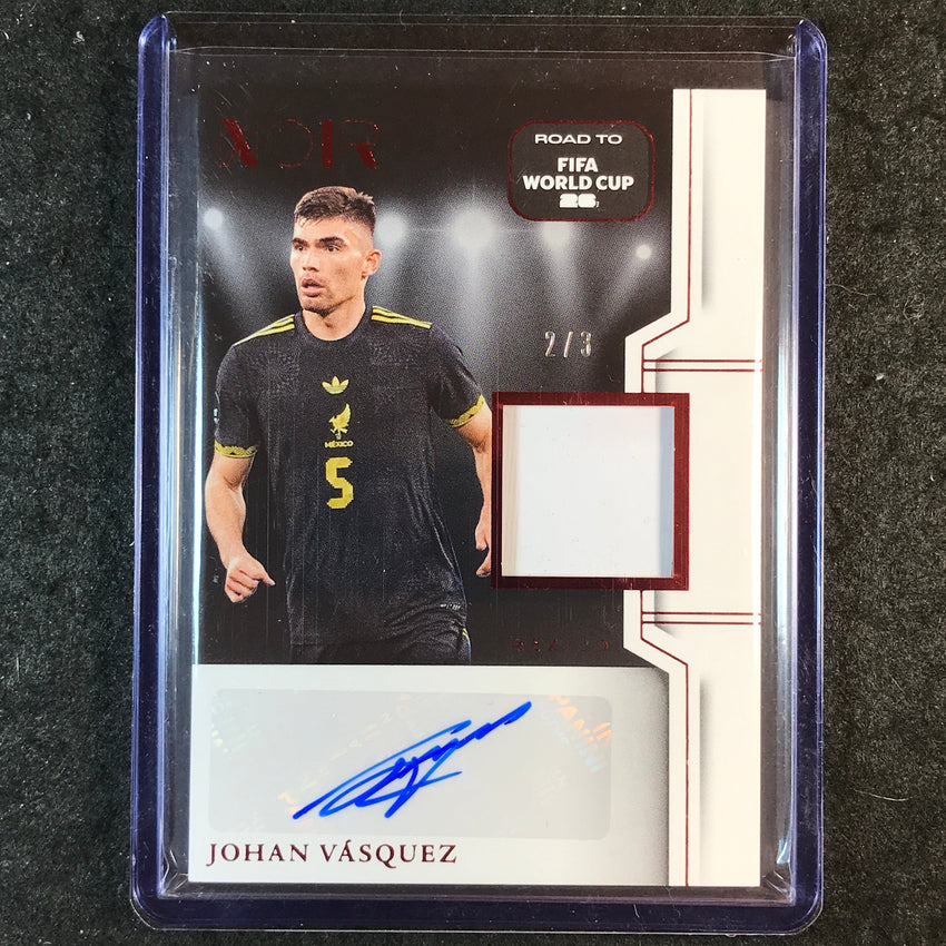 2025-26 Noir Road to FIFA World Cup JOHAN VASQUEZ Color Auto Memorabilia Red 2/3