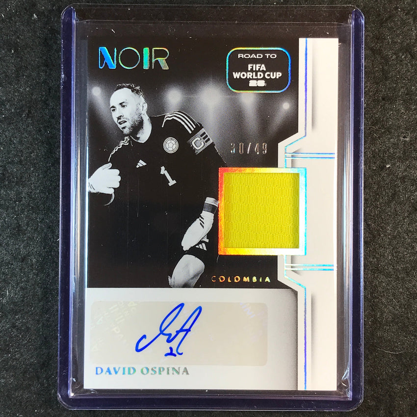 2025-26 Noir Road to World Cup DAVID OSPINA Black & White Auto Memorabilia 30/49