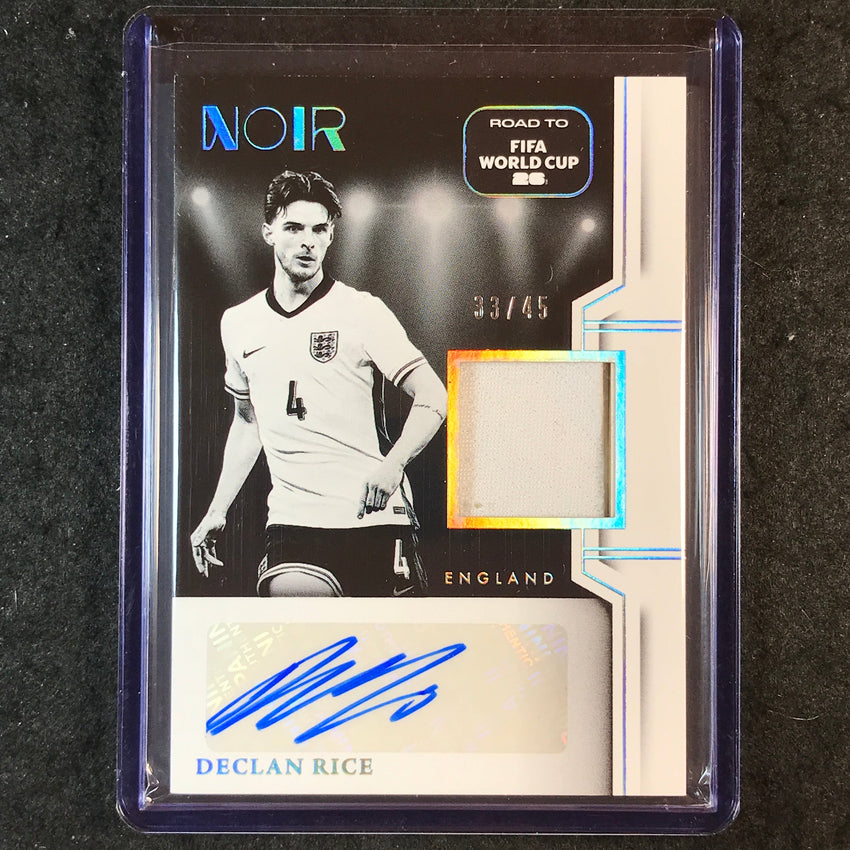 2025-26 Noir Road to World Cup DECLAN RICE Black & White Auto Memorabilia 33/45
