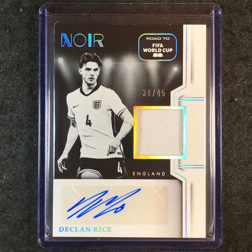 2025-26 Noir Road to World Cup DECLAN RICE Black & White Auto Memorabilia 38/45