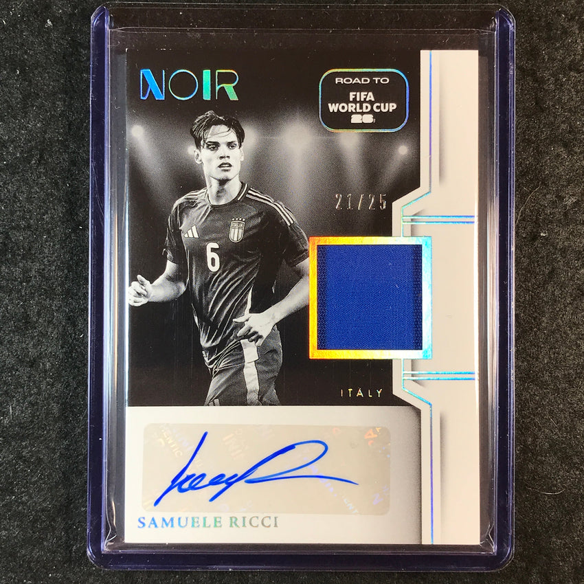 2025-26 Noir Road to World Cup SAMUELE RICCI Black White Auto Memorabilia 21/25