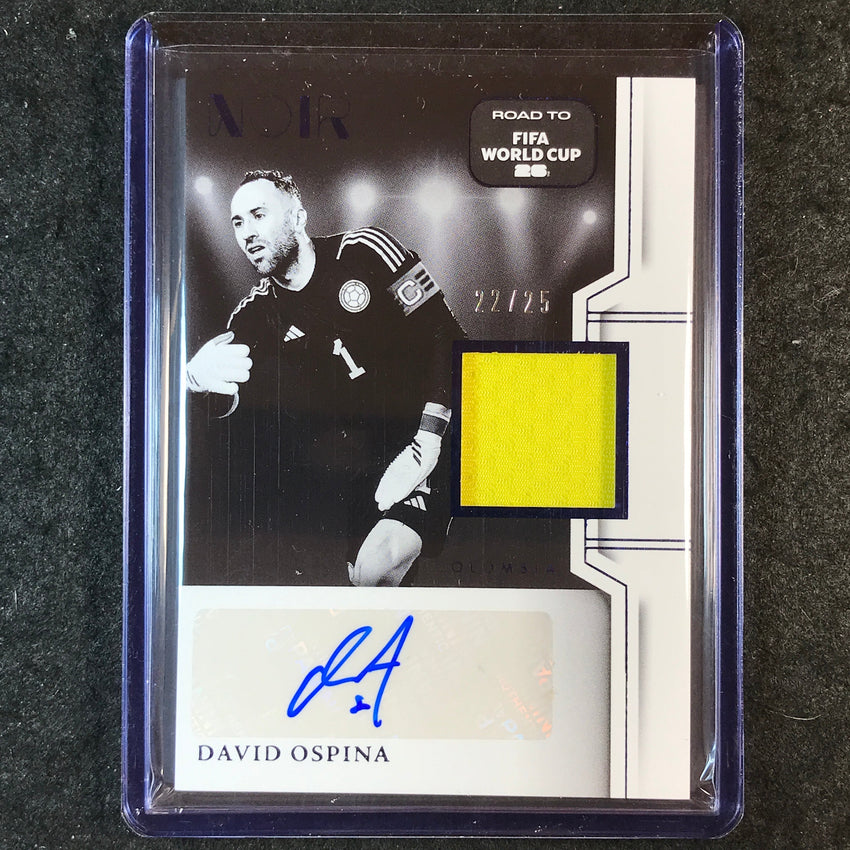 2025-26 Noir Road to World Cup DAVID OSPINA Black & White Auto Jersey Blue 22/25