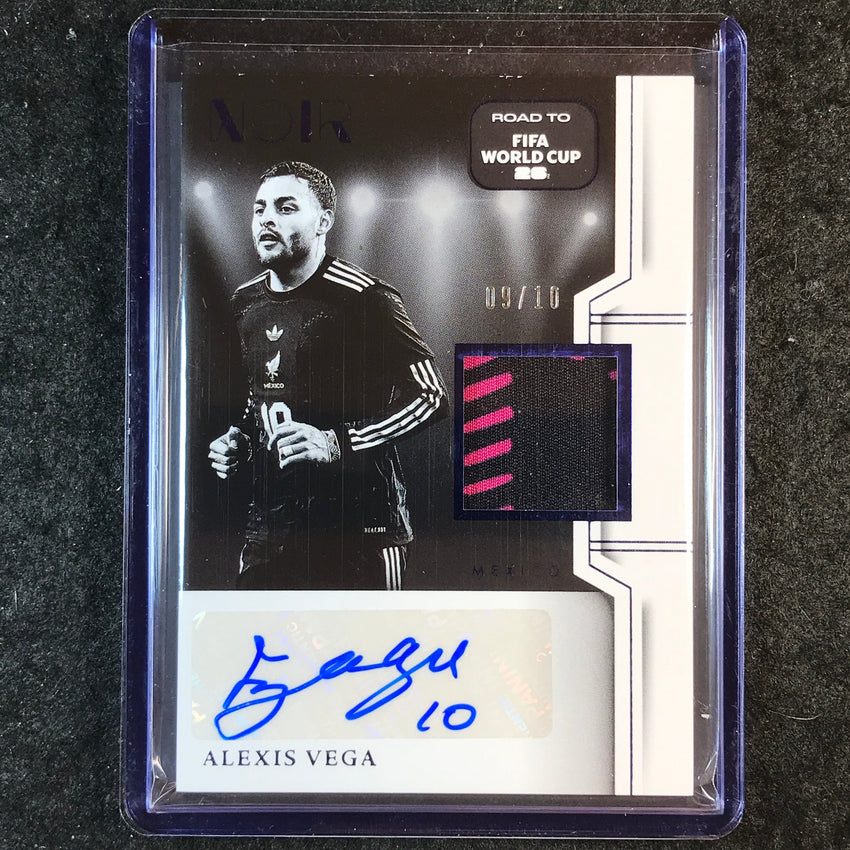 2025-26 Noir Road to World Cup ALEXIS VEGA Black White Auto Jersey Blue 9/10