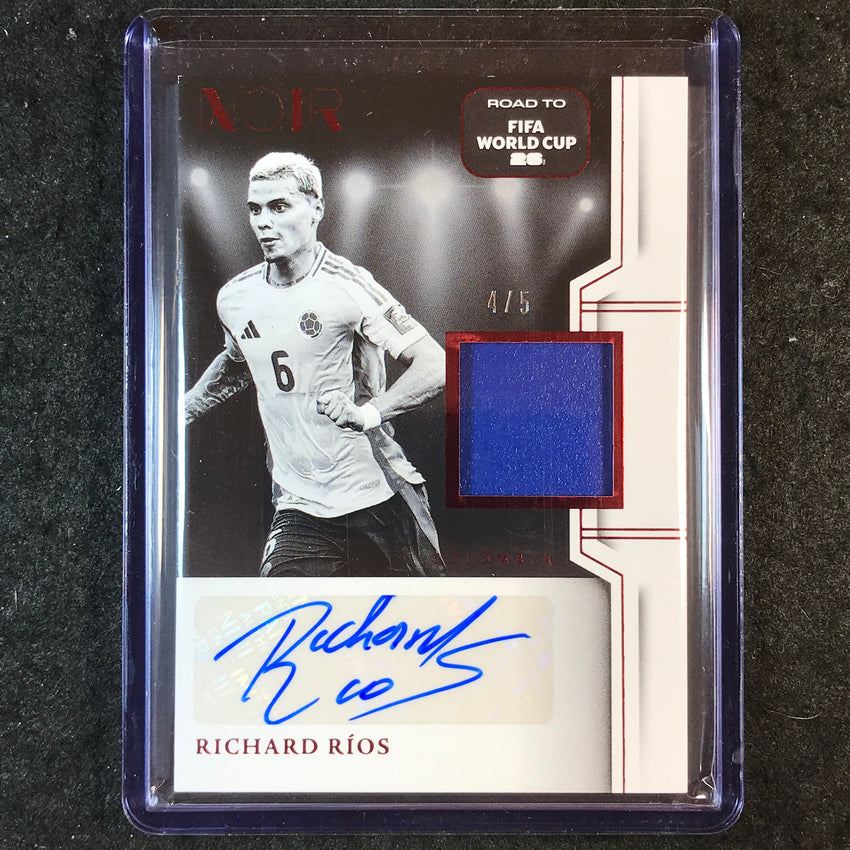 2025-26 Noir Road to World Cup RICHARD RIOS Black White Auto Memorabilia Red 4/5