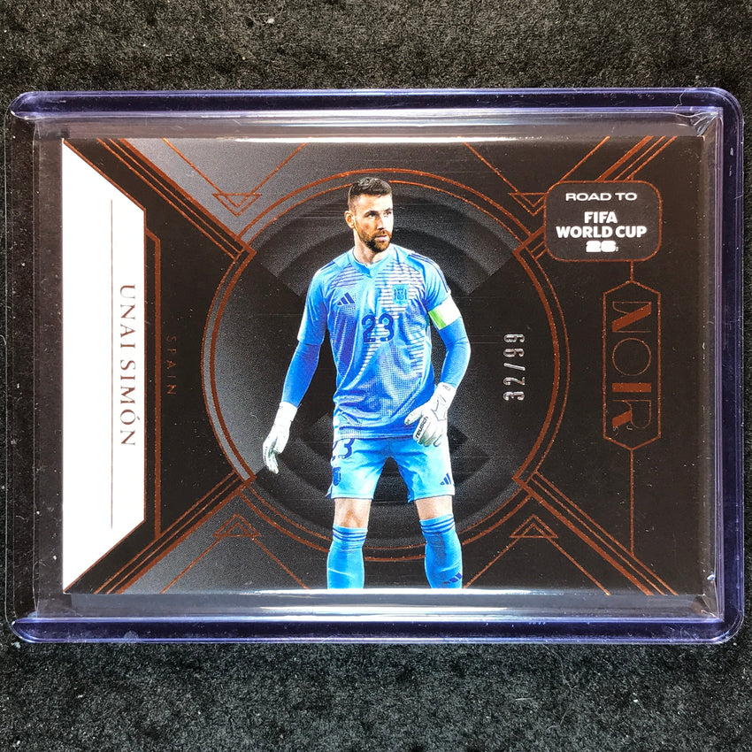 2025-26 Noir Road to FIFA World Cup UNAI SIMON Base Bronze 32/99 #155