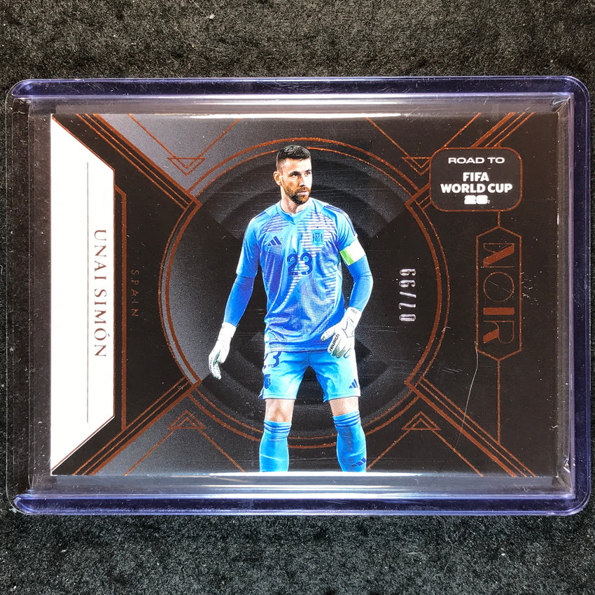 2025-26 Noir Road to FIFA World Cup UNAI SIMON Base Bronze 7/99 #155