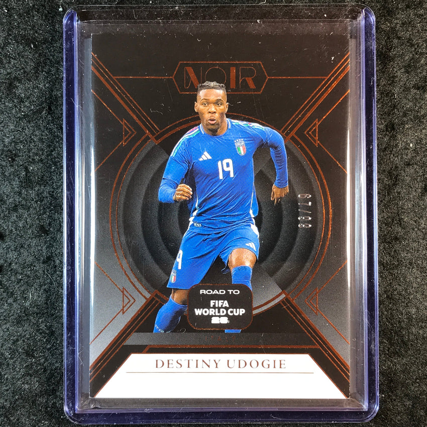 2025-26 Noir Road to FIFA World Cup DESTINY UDOGIE Base Bronze 67/99 #18