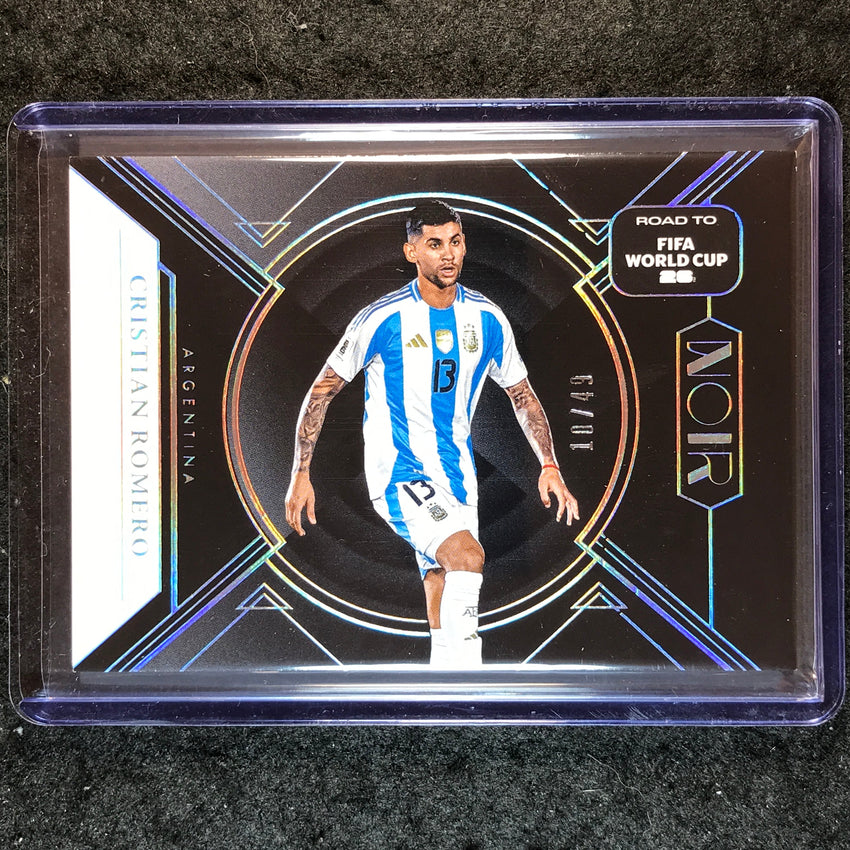 2025-26 Noir Road to FIFA World Cup CRISTIAN ROMERO Base Silver 10/49 #106