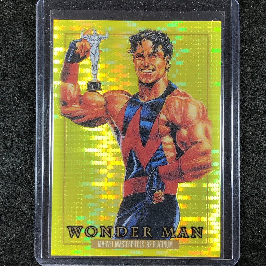 2024 Marvel Masterpieces '92 Platinum WONDER MAN Base Seismic Gold 35/92 #93