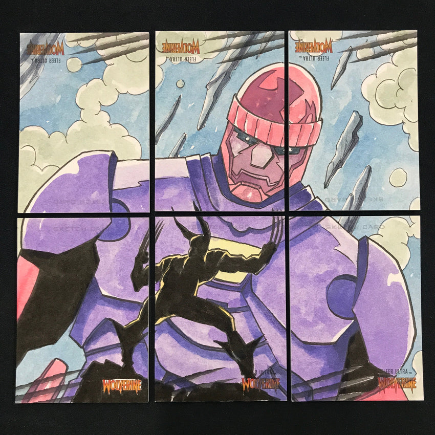 2023 Fleer Ultra Wolverine SENTINEL 6 Part Puzzle Sketch 1/1 AL STEFANO