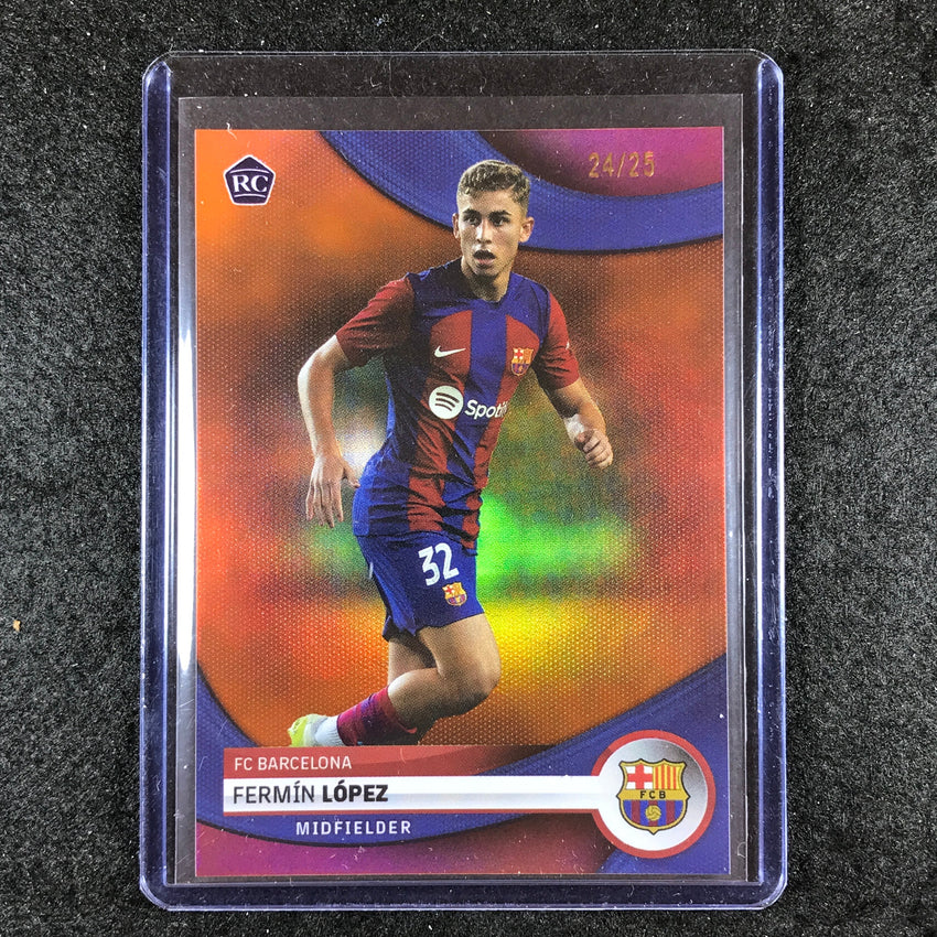 2023-24 Topps Barcelona FERMIN LOPEZ First Team Rookie Orange Foil 24/25