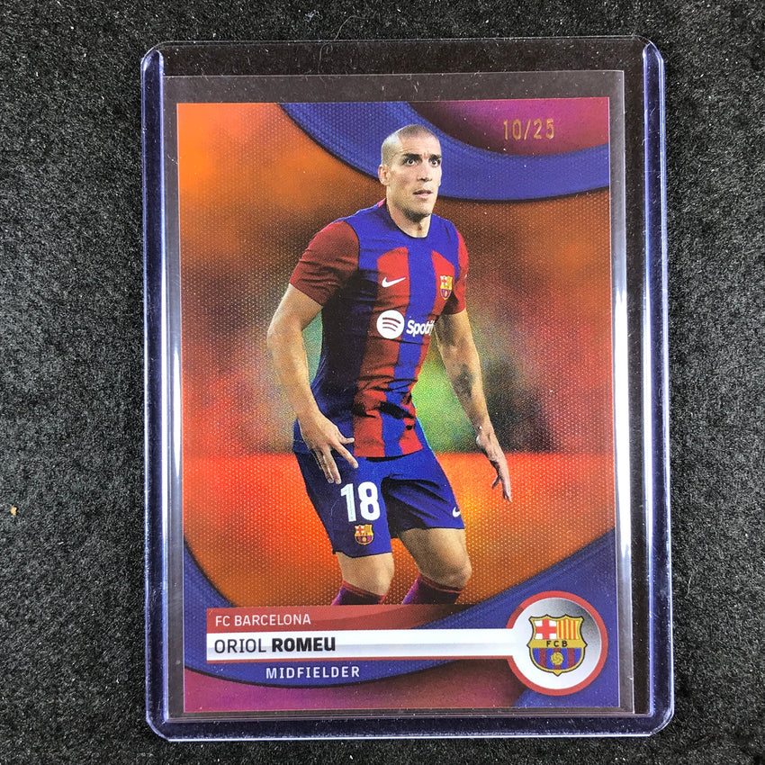 2023-24 Topps Barcelona ORIOL ROMEU First Team Orange Foil 10/25