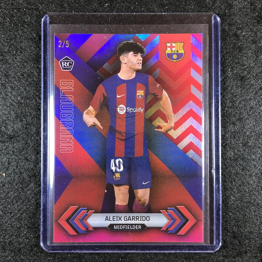 2023-24 Topps Barcelona ALEIX GARRIDO Blaugrana Rookie Red Foil 2/5