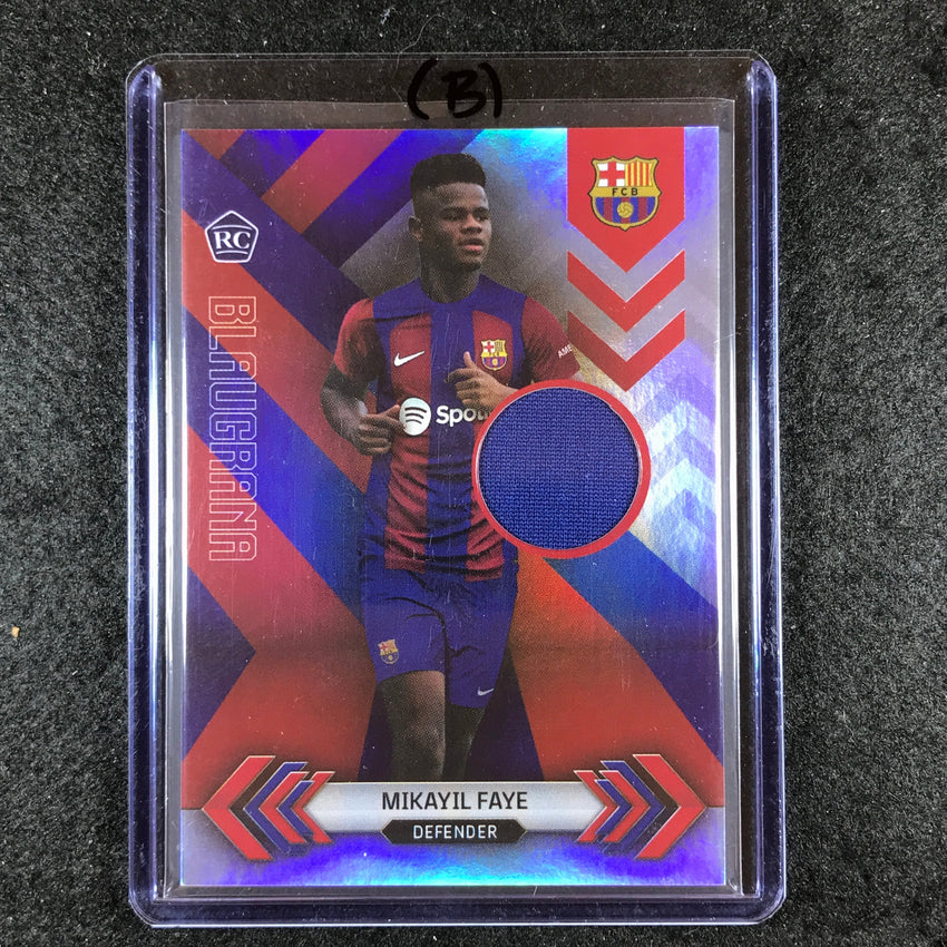 2023-24 Topps Barcelona MIKAYIL FAYE Blaugrana Rookie Jersey Relic #MF (B)