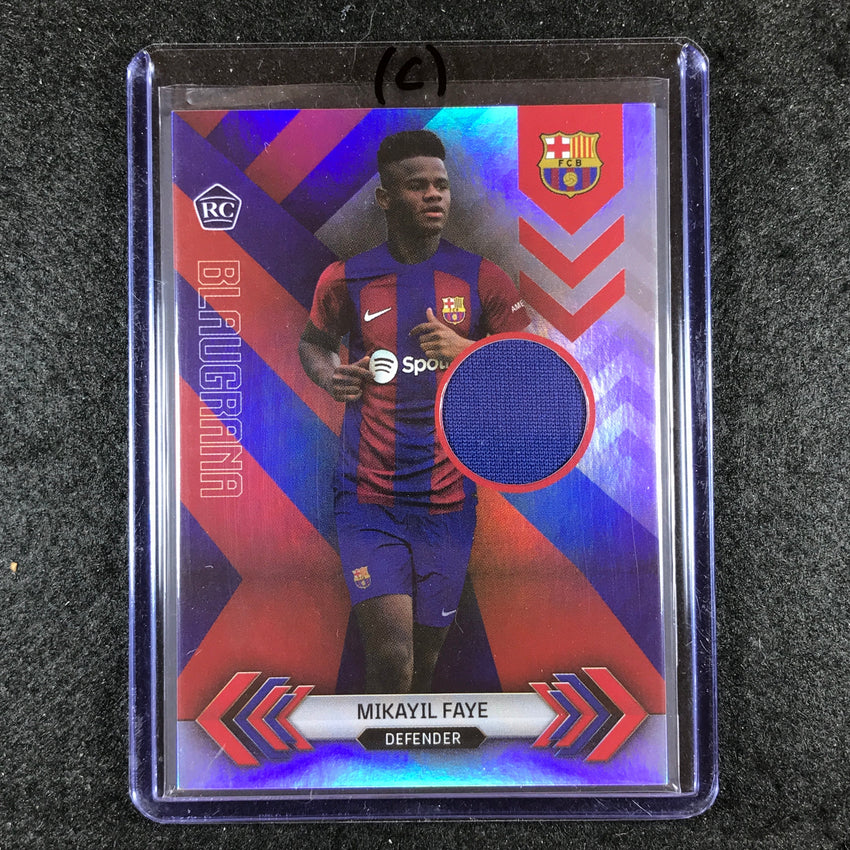 2023-24 Topps Barcelona MIKAYIL FAYE Blaugrana Rookie Jersey Relic #MF (C)
