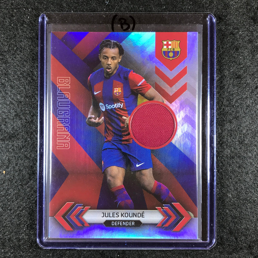 2023-24 Topps Barcelona JULES KOUNDE Blaugrana Jersey Relic #JK (B)