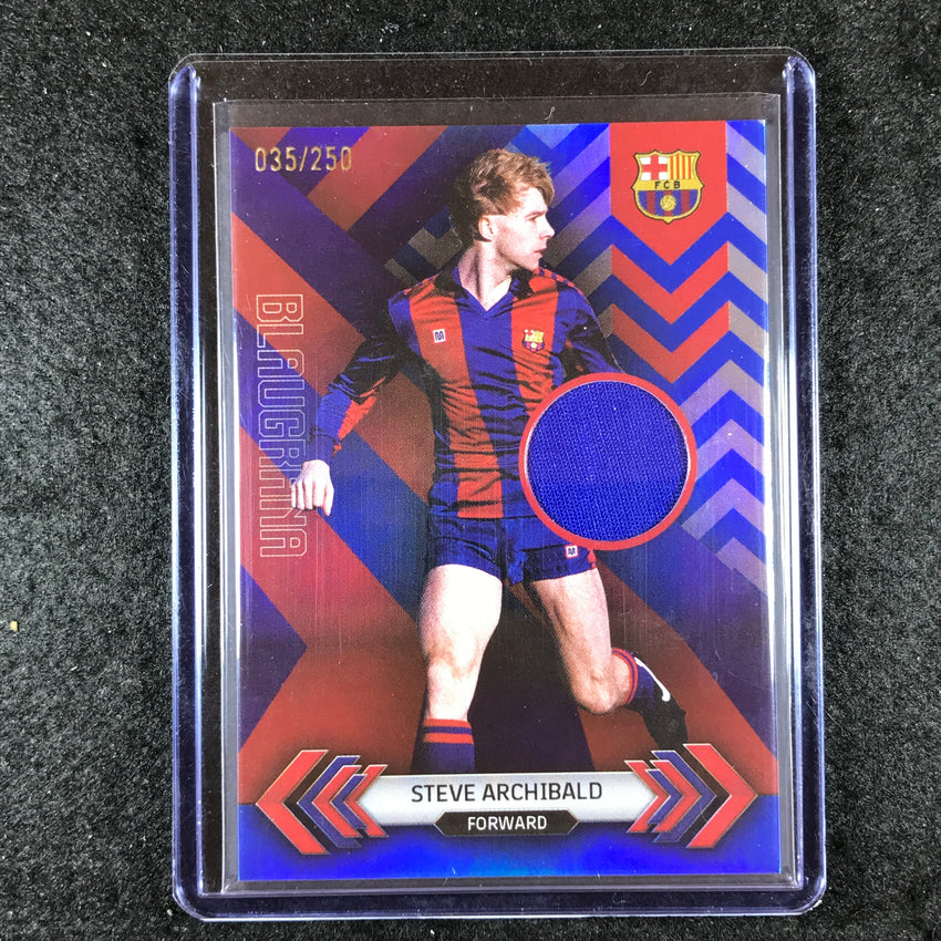 2023-24 Topps Barcelona STEVE ARCHIBALD Blaugrana Jersey Relic Blue Foil 35/250