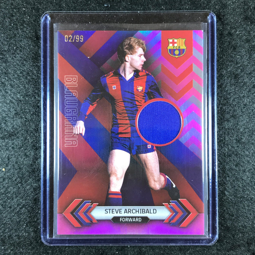 2023-24 Topps Barcelona STEVE ARCHIBALD Blaugrana Jersey Relic Pink Foil 2/99