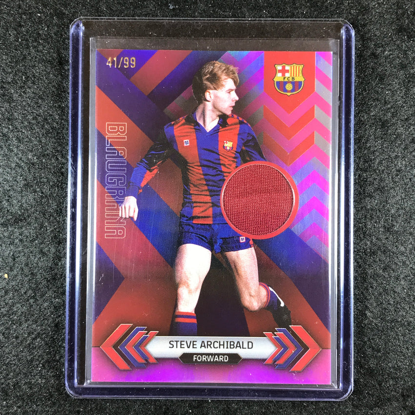 2023-24 Topps Barcelona STEVE ARCHIBALD Blaugrana Jersey Relic Pink Foil 41/99
