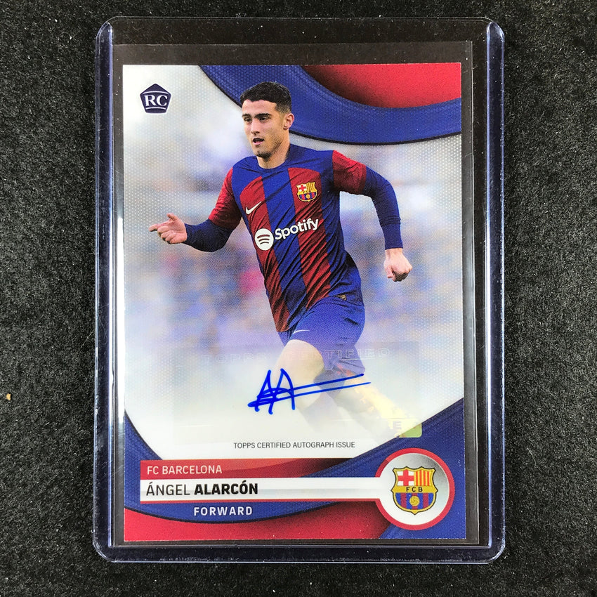 2023-24 Topps Barcelona ANGEL ALARCON First Team Base Rookie Auto #AA