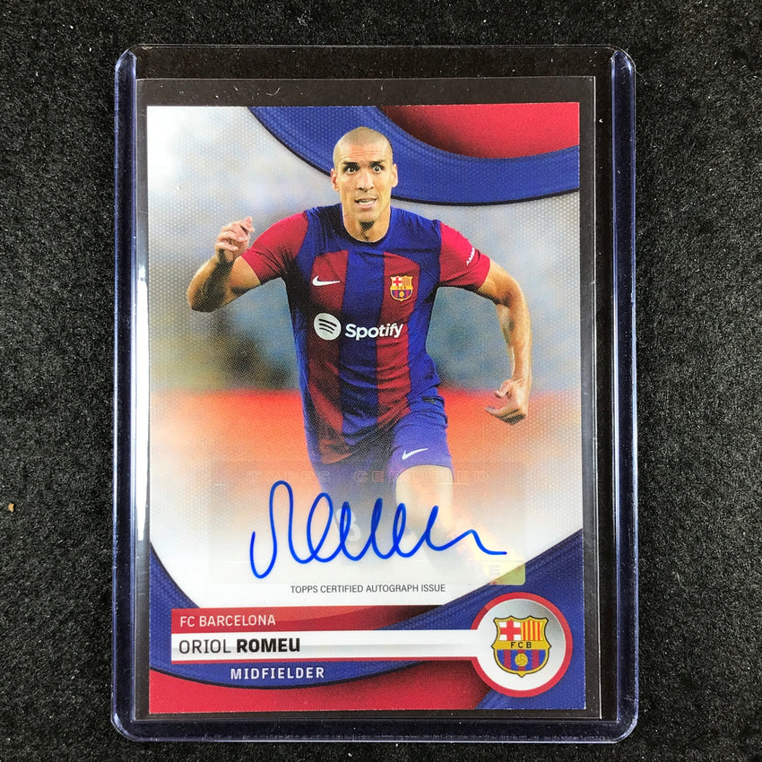 2023-24 Topps Barcelona ORIOL ROMEU First Team Base Auto #OR