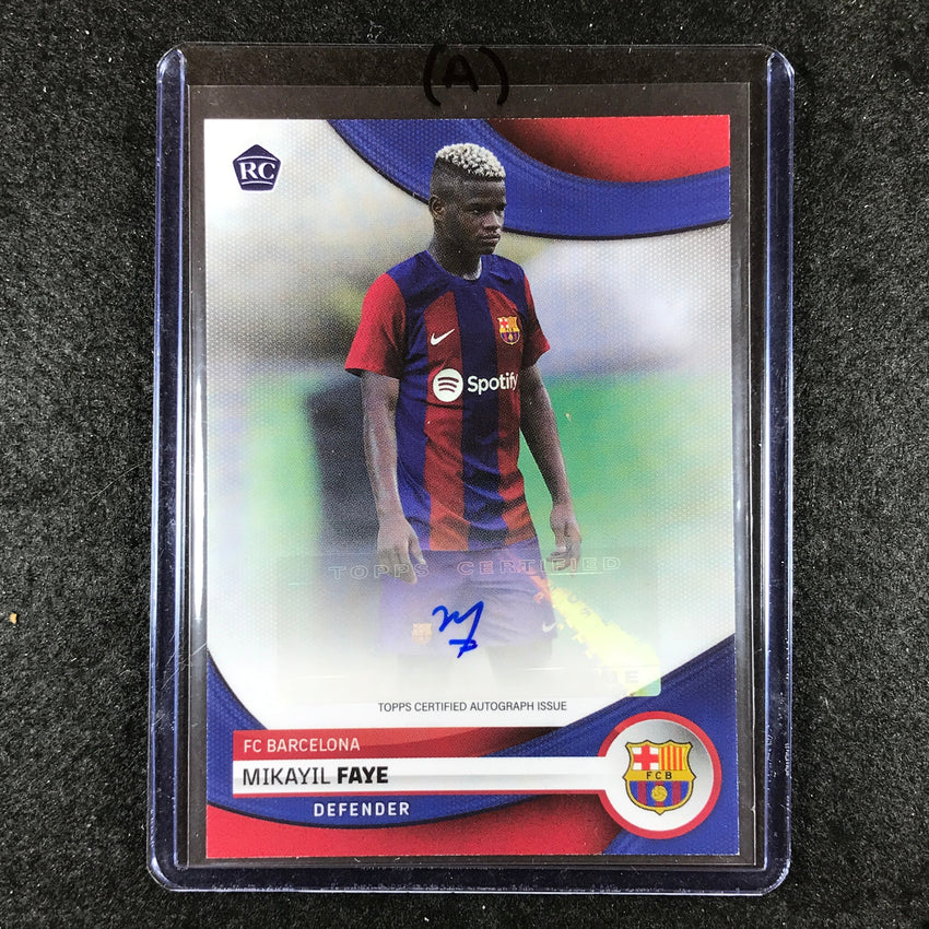 2023-24 Topps Barcelona MIKAYIL FAYE First Team Base Rookie Auto #MF (A)