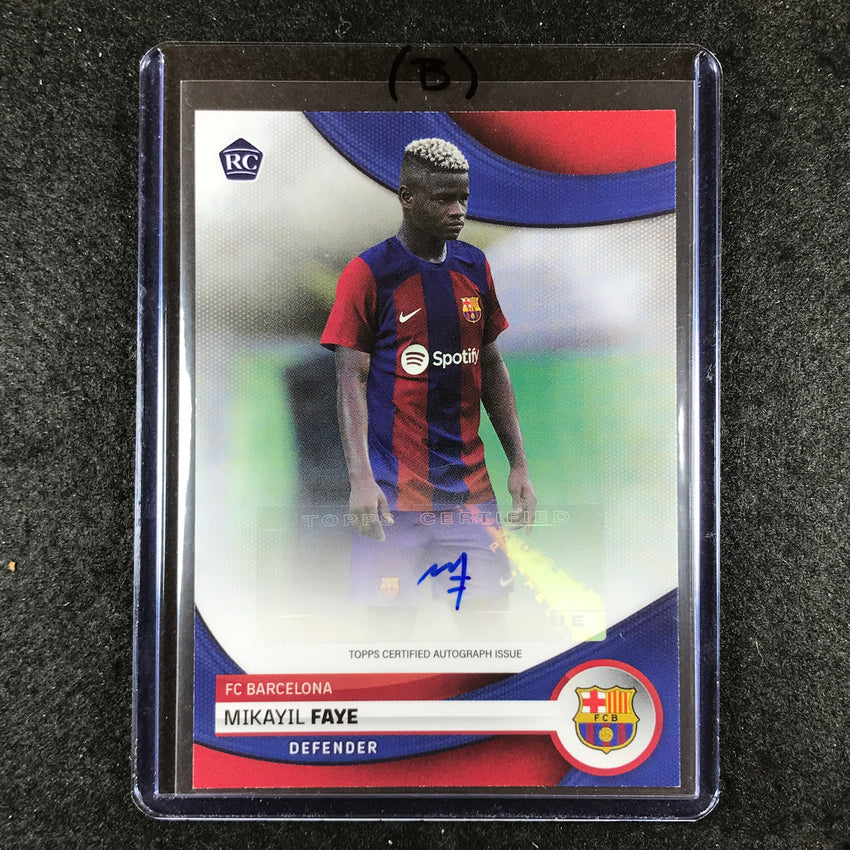 2023-24 Topps Barcelona MIKAYIL FAYE First Team Base Rookie Auto #MF (B)