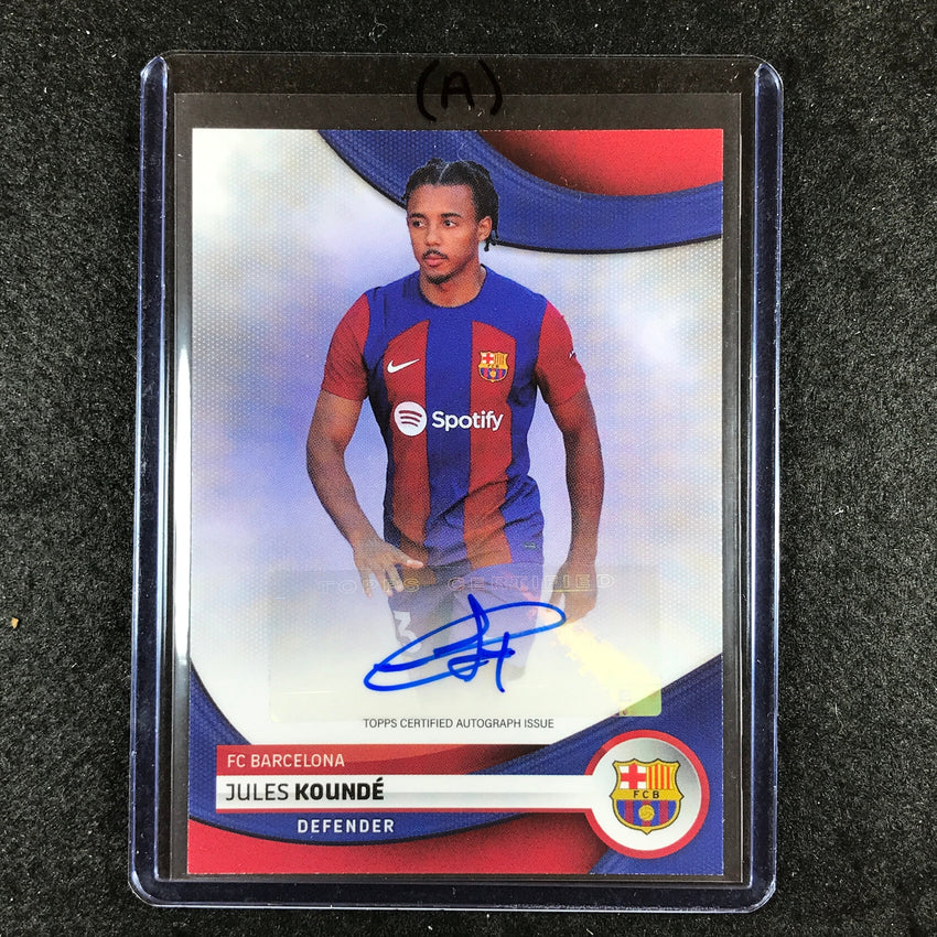 2023-24 Topps Barcelona JULES KOUNDE First Team Base Auto #JK (A)