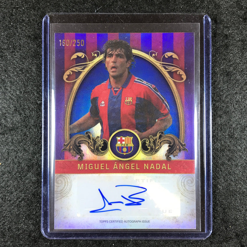 2023-24 Topps Barcelona MIGUEL ANGEL NADAL Vintage Barca Auto Blue Foil 160/250