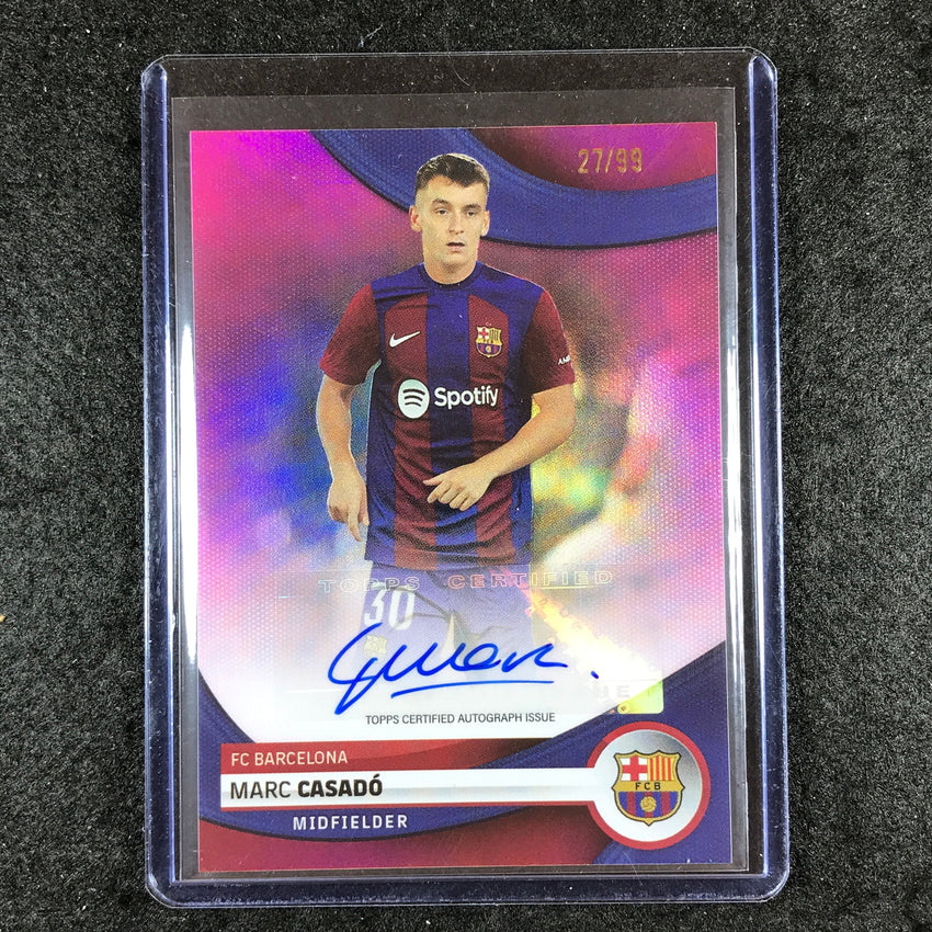 2023-24 Topps Barcelona MARC CASADO First Team Auto Pink Foil 27/99