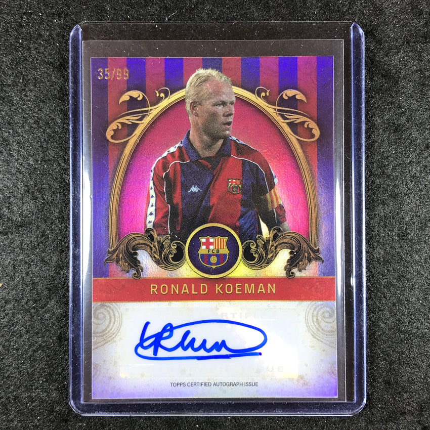 2023-24 Topps Barcelona RONALD KOEMAN Vintage Barca Auto Pink Foil 35/99